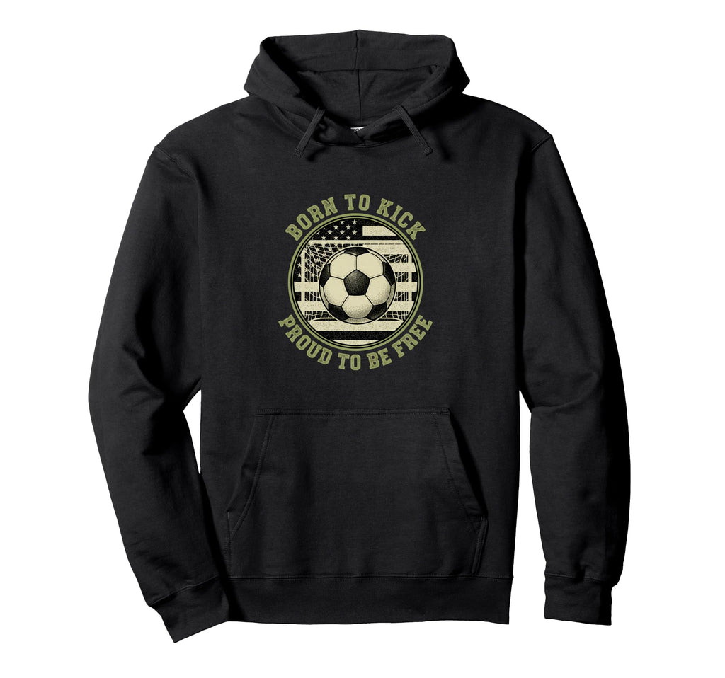 Usa Born To Play Soccer Proud To Be Hoodie - Aesthetic Graphic Men Women