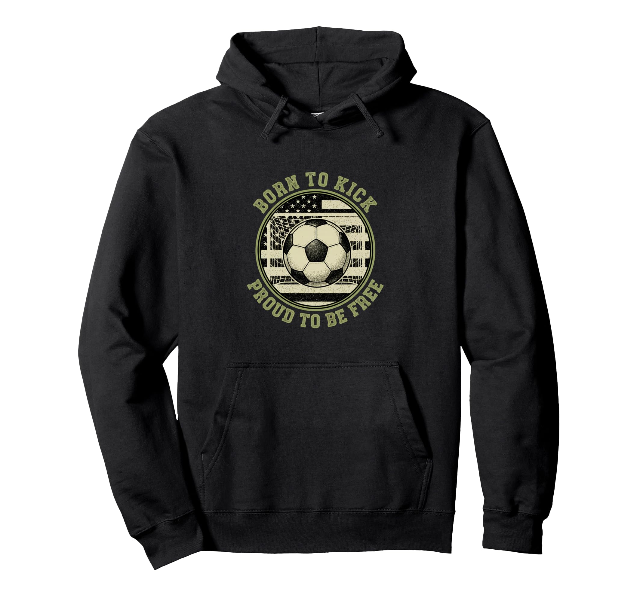 Usa Born To Play Soccer Proud To Be Hoodie - Aesthetic Graphic Men Women
