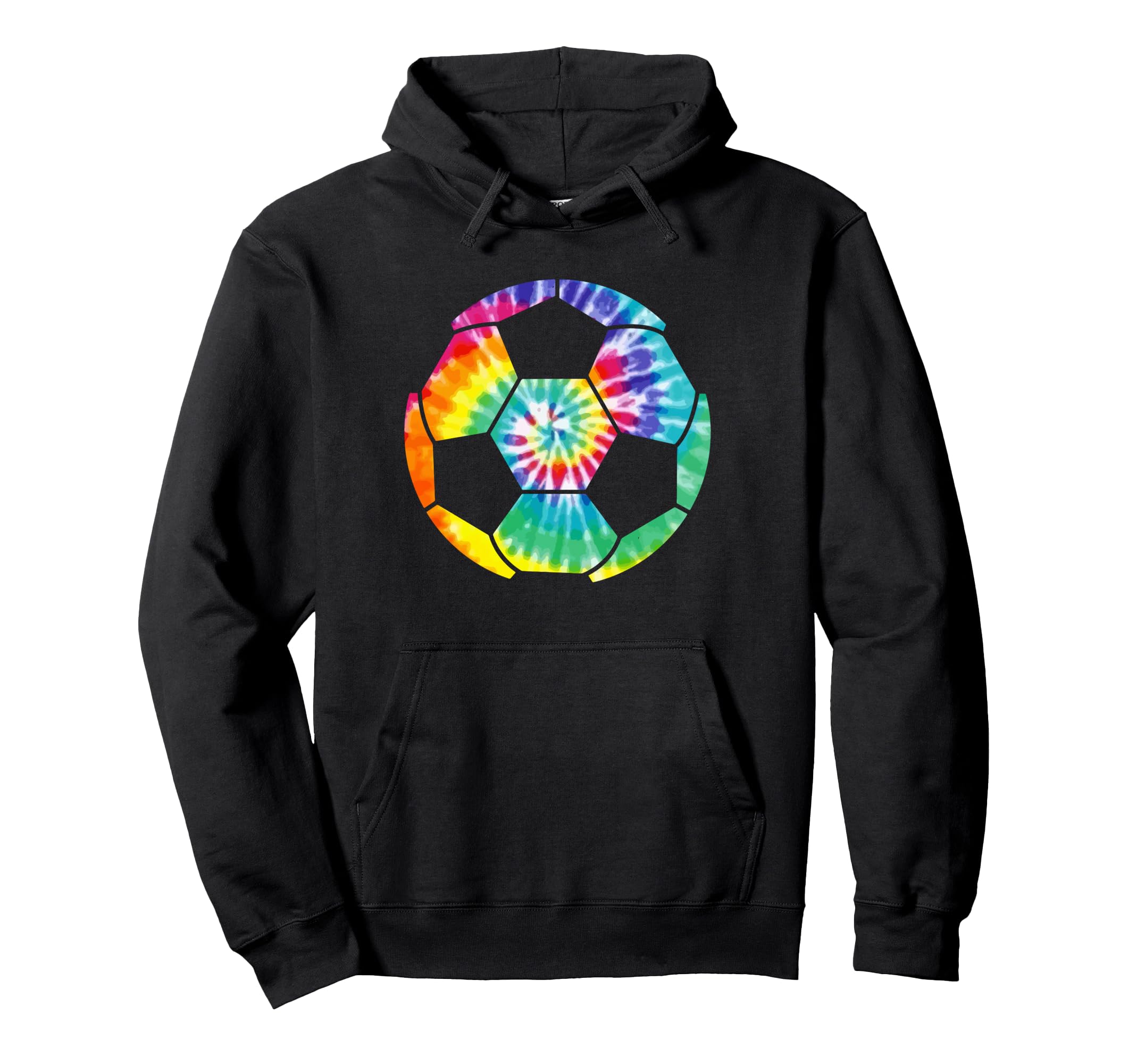 Soccer Player Soccer Ball Tie Dye Hoodie - Trendy Graphic for Adults