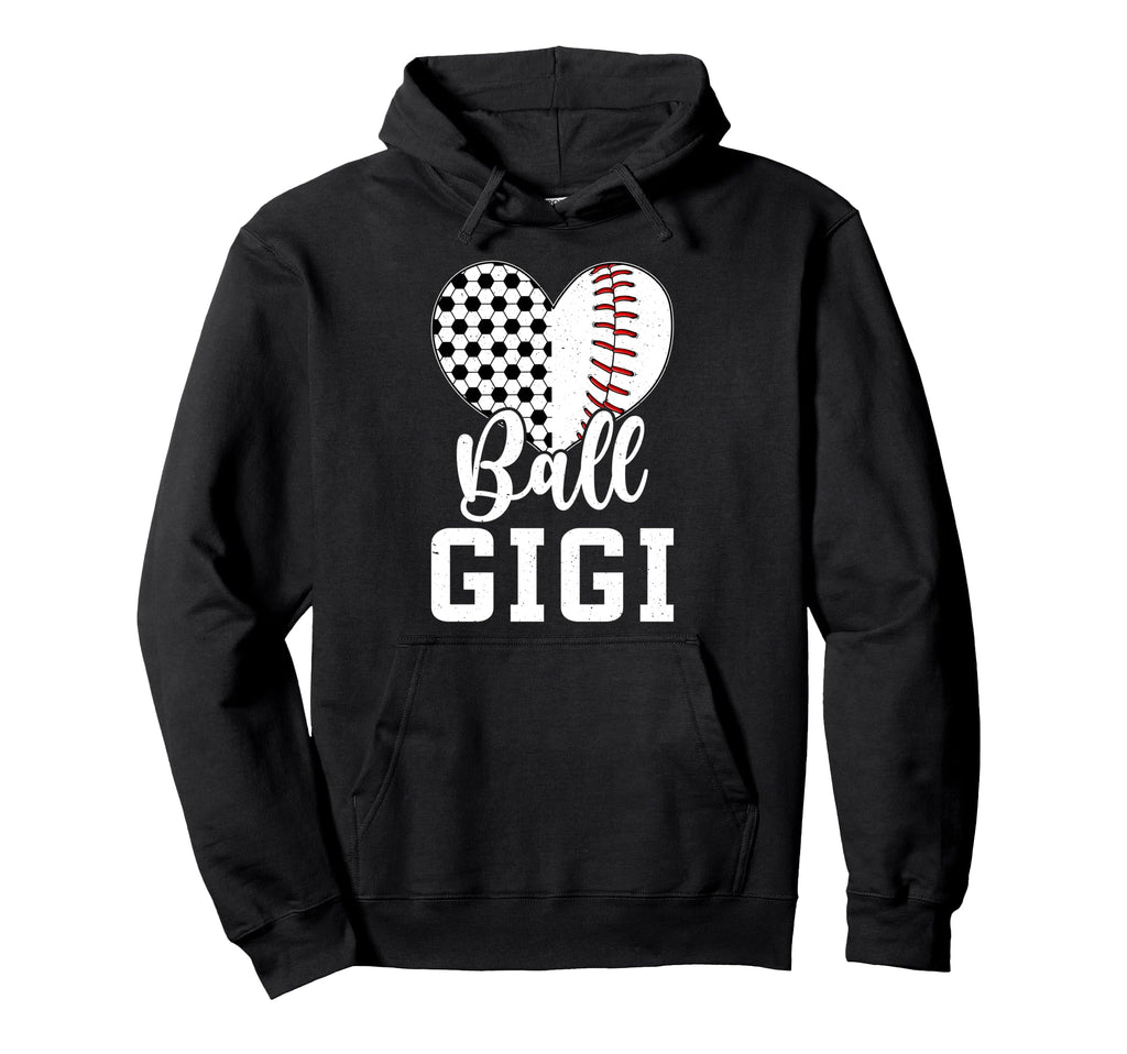 Ball Gigi Grandma Heart Baseball Hoodie - Aesthetic Graphic Men Women