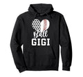 Ball Gigi Grandma Heart Baseball Hoodie - Aesthetic Graphic Men Women