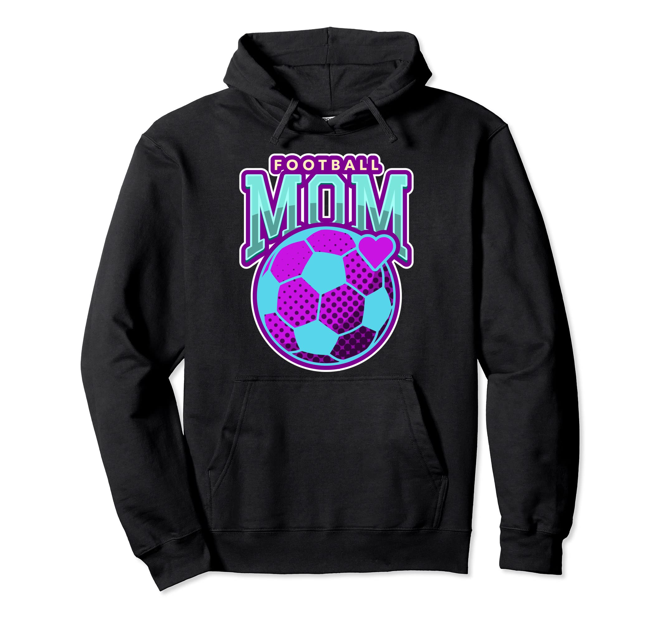 Football Mom Proud Soccer Mom Hoodie - Casual Everyday Wear for Adults