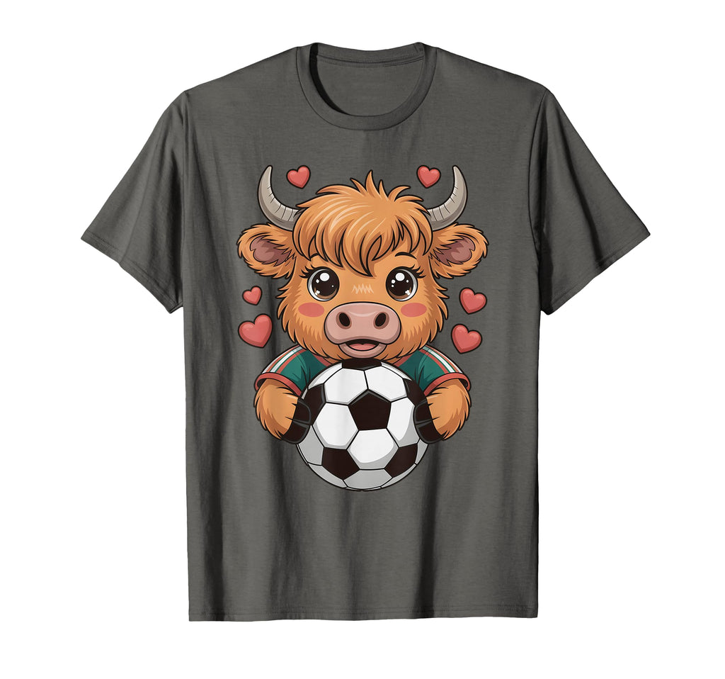 Kawaii Soccer Cow Just Who Loves Heifer T-Shirt - Trendy Graphic Unisex