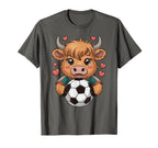 Kawaii Soccer Cow Just Who Loves Heifer T-Shirt - Trendy Graphic Unisex