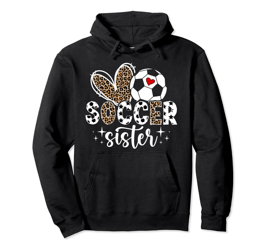 Soccer Sister Soccer Player Heart Soccer Hoodie - Graphic Print Men Women