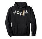 Soccer Akita Heartbeat Dog Lover Hoodie - Minimalist Print Men Women