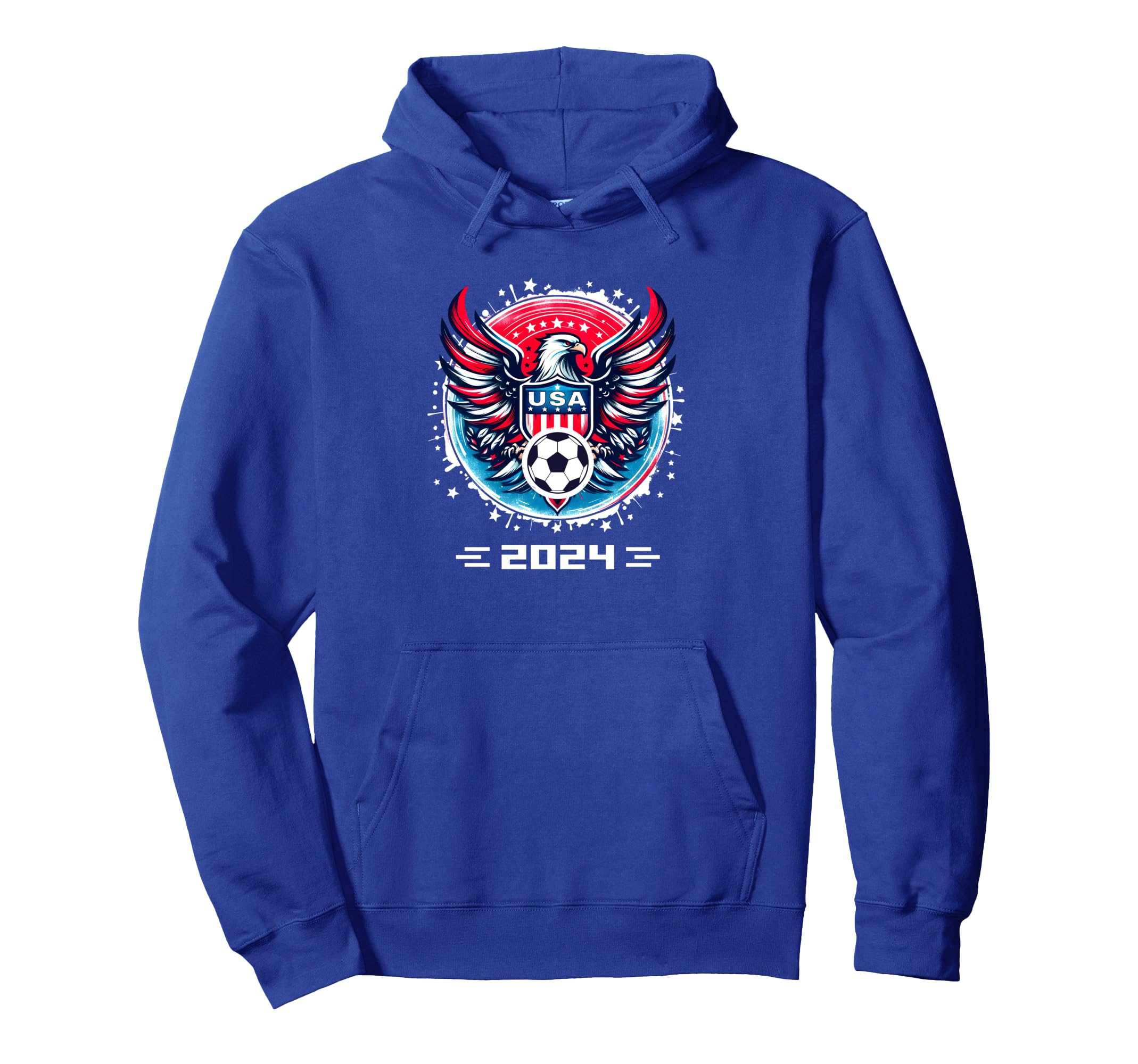 American Flag Soccer Team Soccer 2024 Hoodie - Fun Novelty Design Men Women