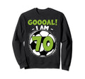 70 Year Old Birthday Soccer Sweatshirt - Minimalist Print for Adults