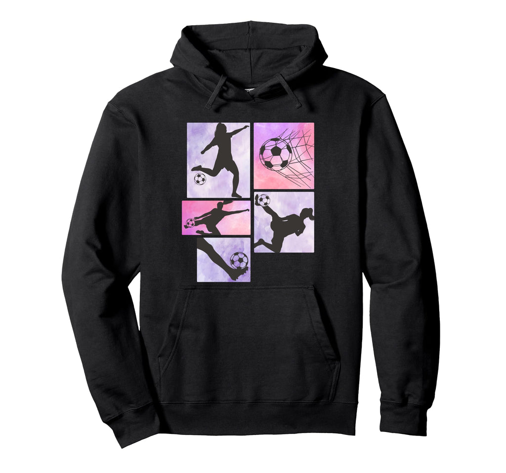 Soccer Female Soccer Player Hoodie - Aesthetic Graphic Men Women