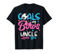 Gender Reveal Goals Or Bows Uncle T-Shirt - Aesthetic Graphic Men Women