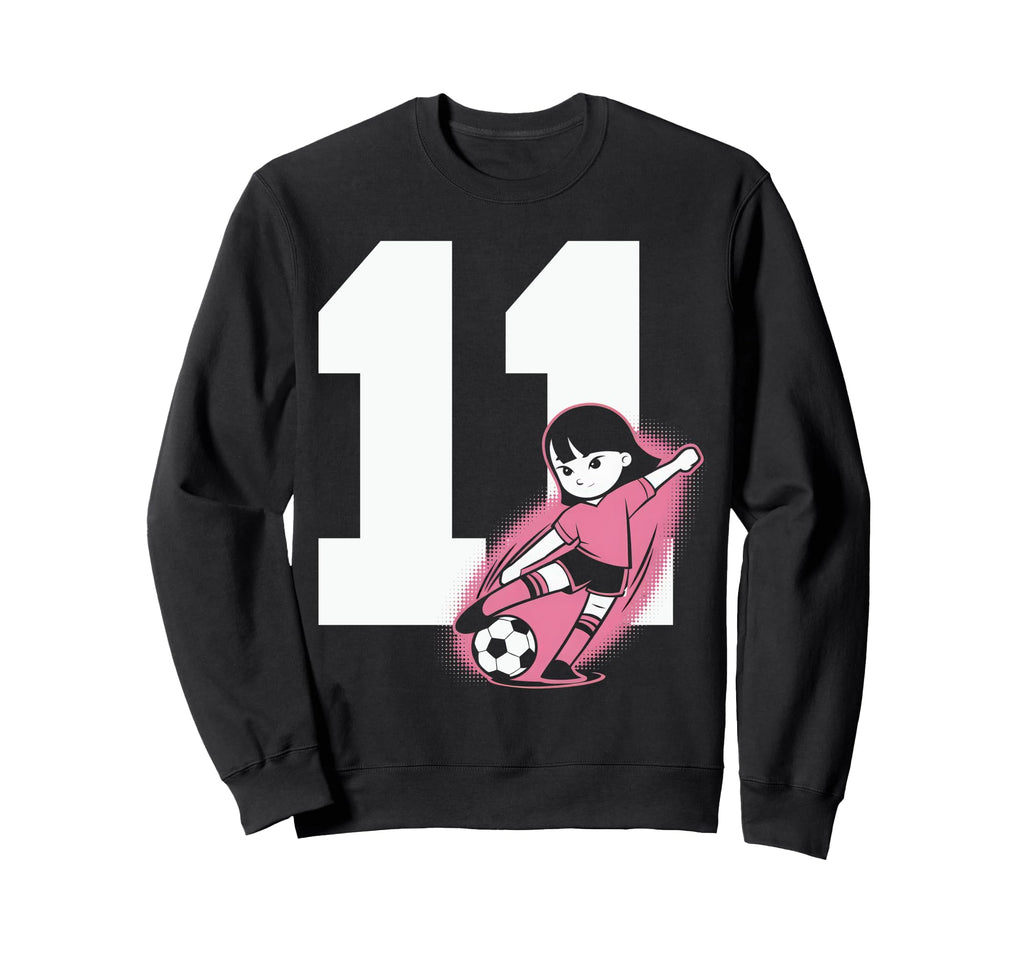11 Soccer Birthday Gift Soccer Fan Sweatshirt - Streetwear Style Unisex