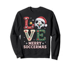 Merry Soccermas Funny Soccer Love Sweatshirt - Unique Graphic Men Women