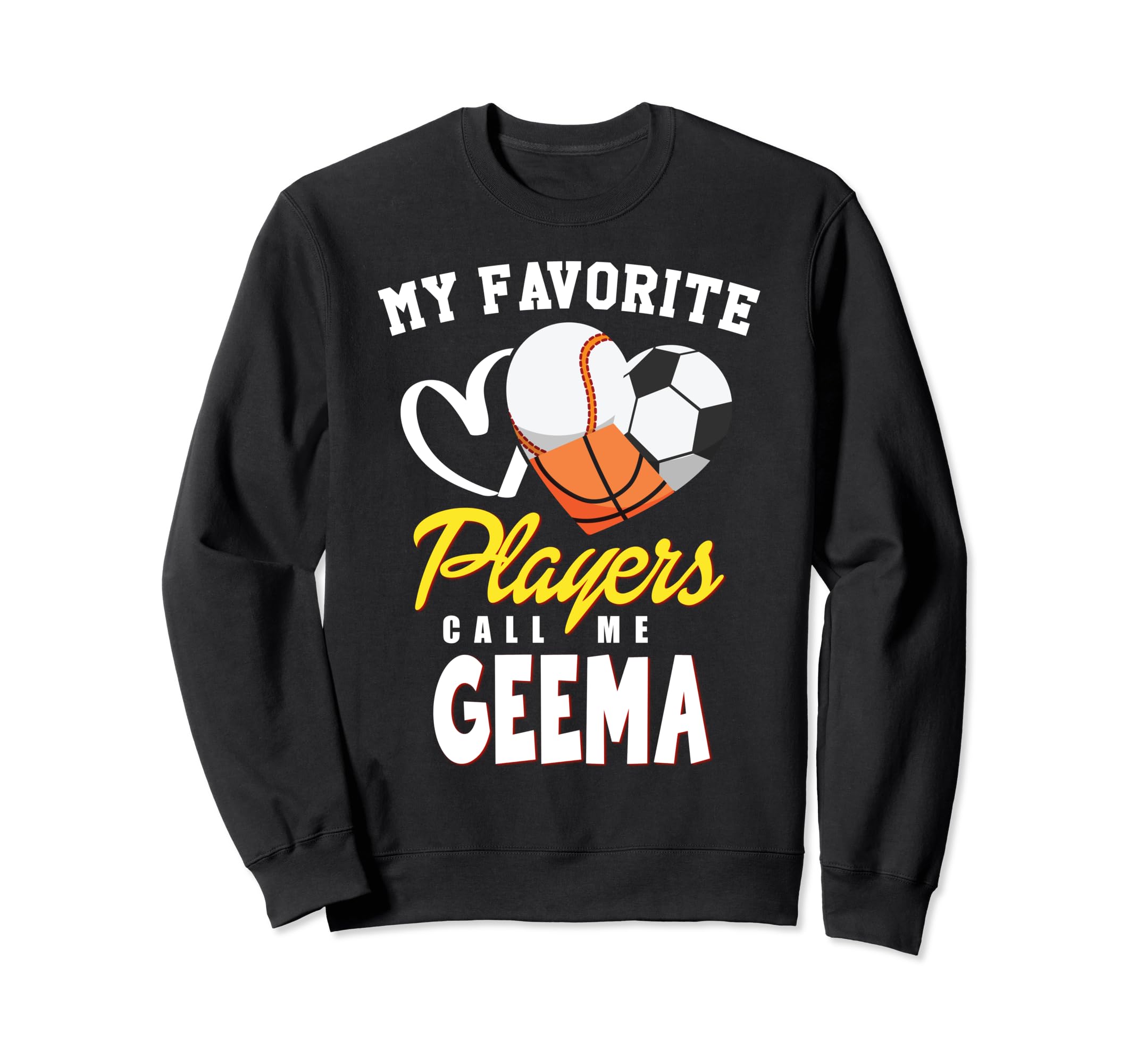 My Favorite Players Baseball Soccer Sweatshirt - Graphic Print Unisex