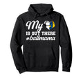My Heart Is Out There Ball Mama Soccer Hoodie - Trendy Graphic for Adults