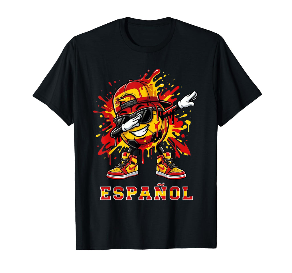 Espa Ol Dabbing Soccer Ball Graffiti T-Shirt - Unique Graphic Men Women