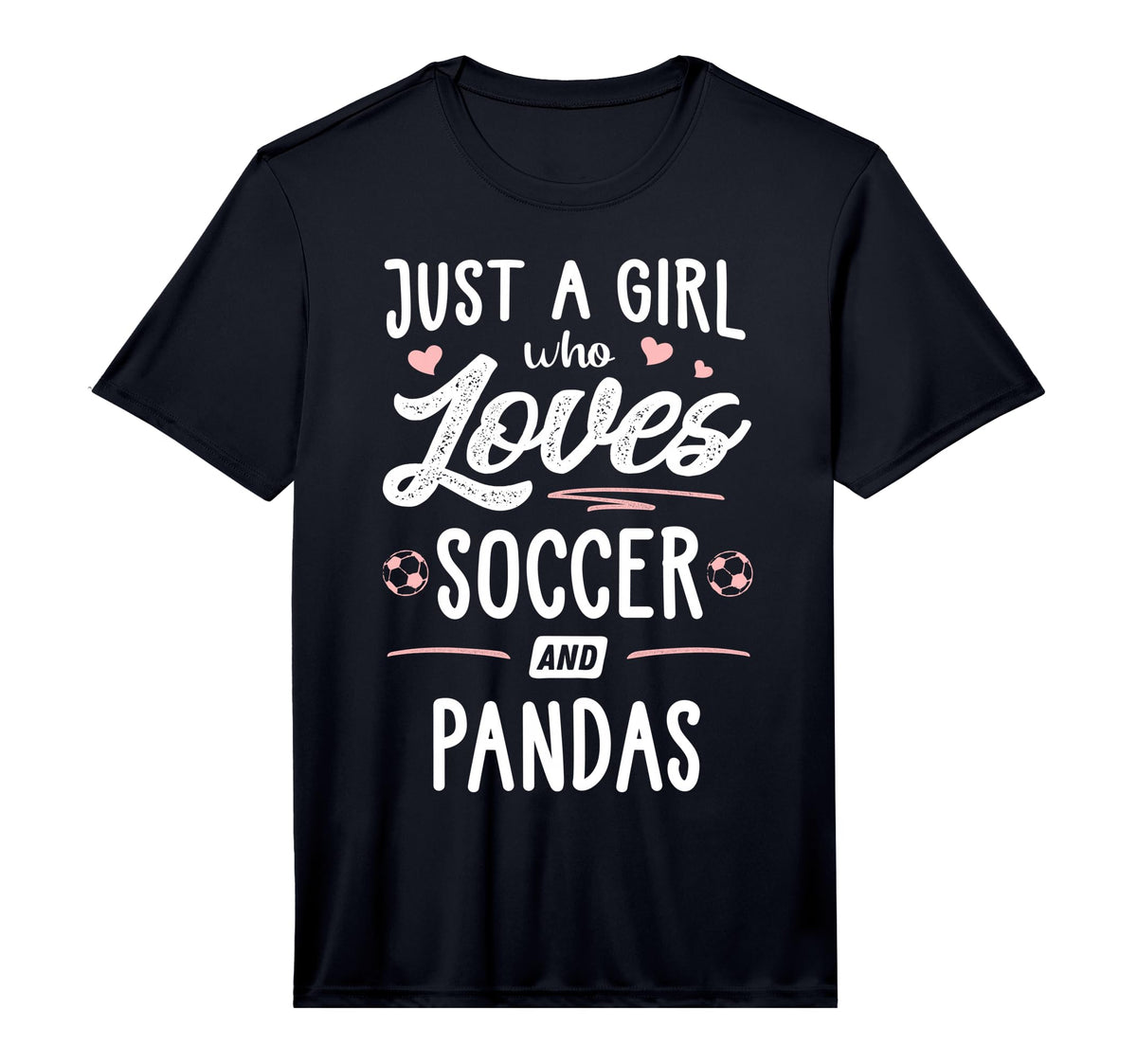 Just Who Loves Soccer And Pandas Gift T-Shirt - Novelty Apparel Men Women