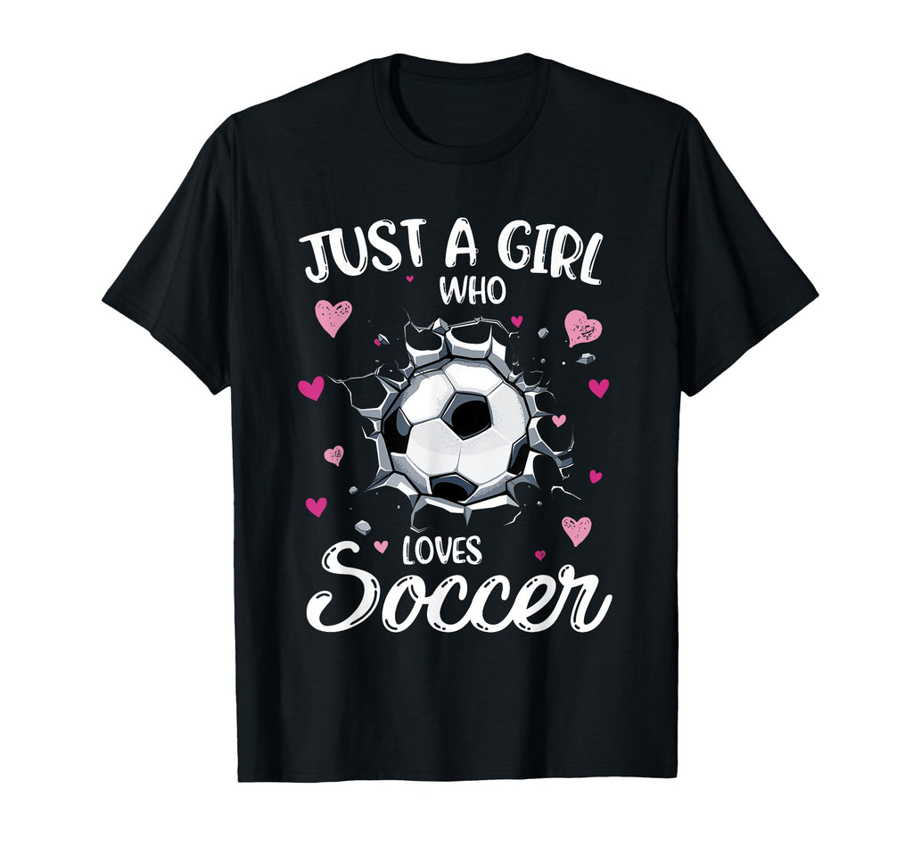 Just Who Loves Soccer Funny Soccer Player T-Shirt - Minimalist Print Unisex