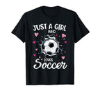 Just Who Loves Soccer Funny Soccer Player T-Shirt - Minimalist Print Unisex