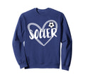 Soccer Heart Sweatshirt - Graphic Print for Adults