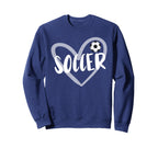 Soccer Heart Sweatshirt - Graphic Print for Adults