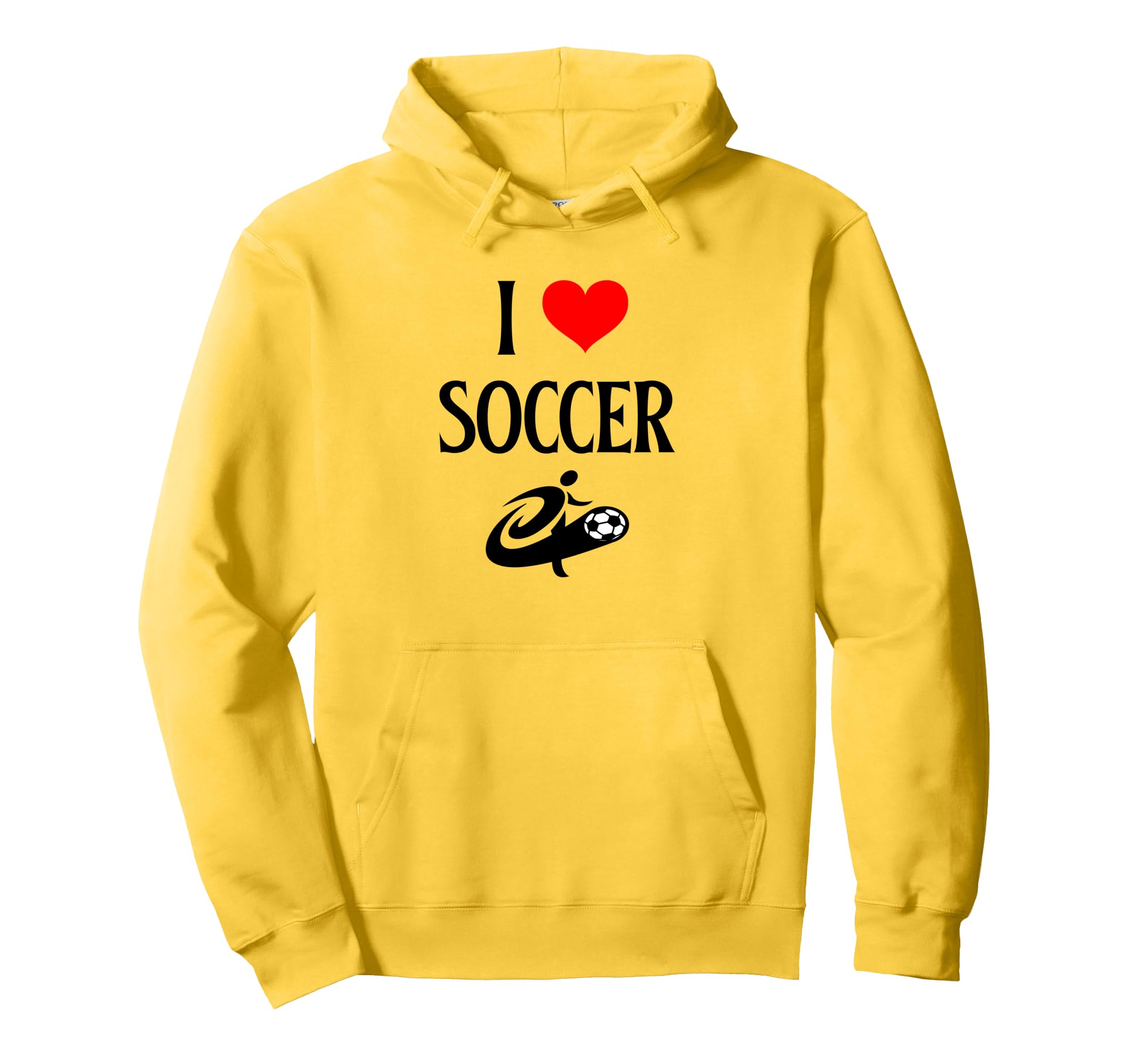 I Love Soccer I Heart Soccer Funny Hoodie - Aesthetic Graphic Men Women