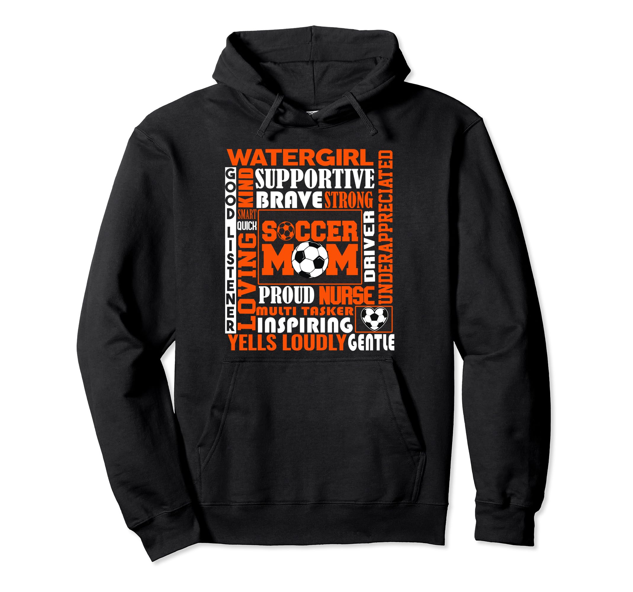 Soccer Mom Traits Best Words Mothers Hoodie - Graphic Print for Adults