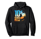 10Th Birthday Soccer Player Football 10 Hoodie - Custom Art Print Unisex