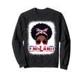 England Messy Bun Black Soccer Sweatshirt - Casual Everyday Wear for Adults