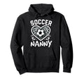 Soccer Nanny Leopard Heart Nanny Soccer Hoodie - Graphic Print Unisex