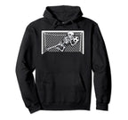 Skeleton Soccer Goal Keeper Halloween Hoodie - Graphic Print Men Women