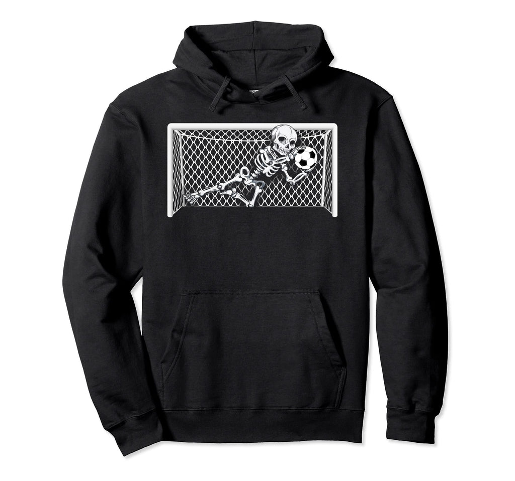 Skeleton Soccer Goal Keeper Halloween Goalie Hoodie - Trendy Graphic Unisex