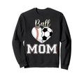 Ball Mom Baseball Soccer Heart Sweatshirt - Custom Art Print for Adults