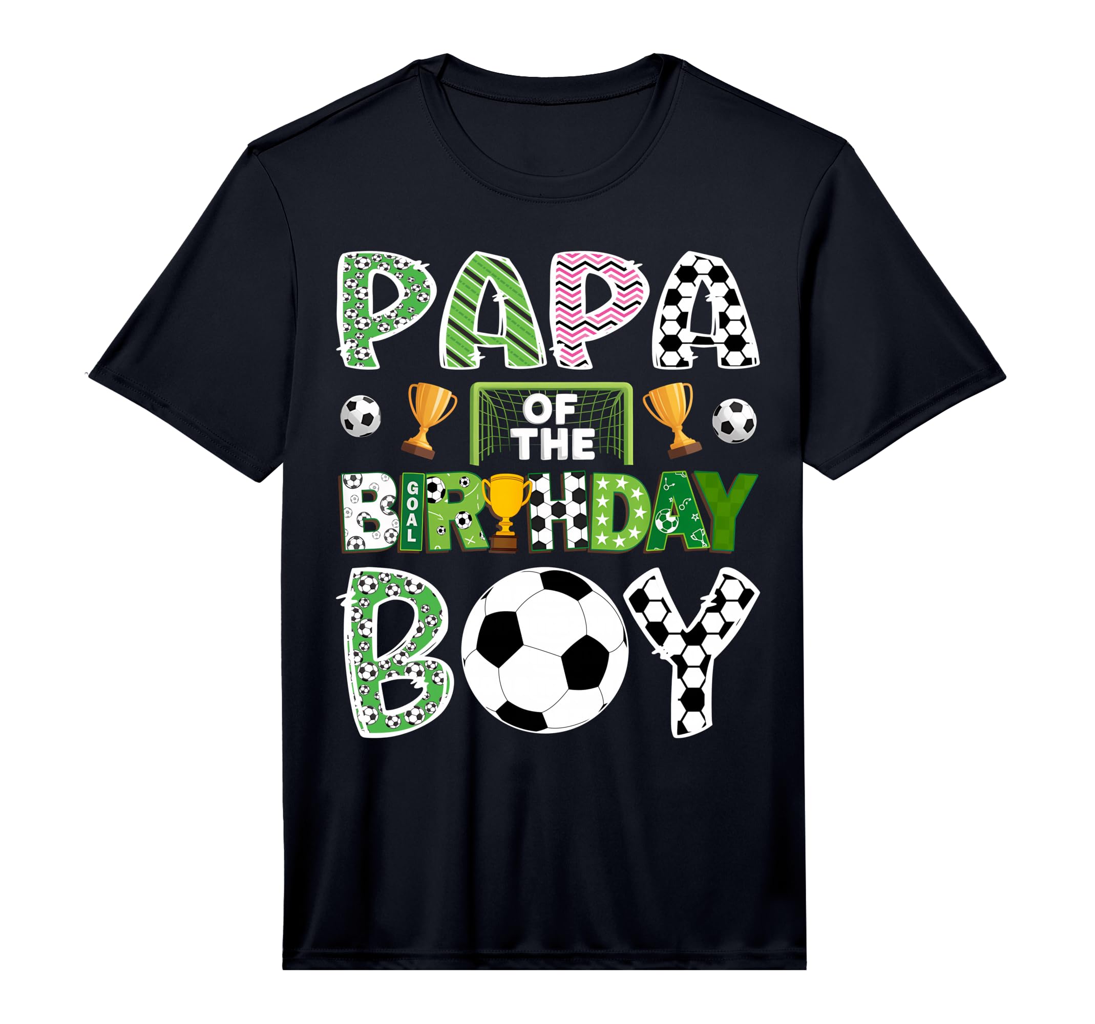 Papa Birthday Soccer Player Game T-Shirt - Aesthetic Graphic for Adults