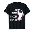 Eat Sleep Soccer Repeat Gift T-Shirt - Fun Novelty Design for Adults