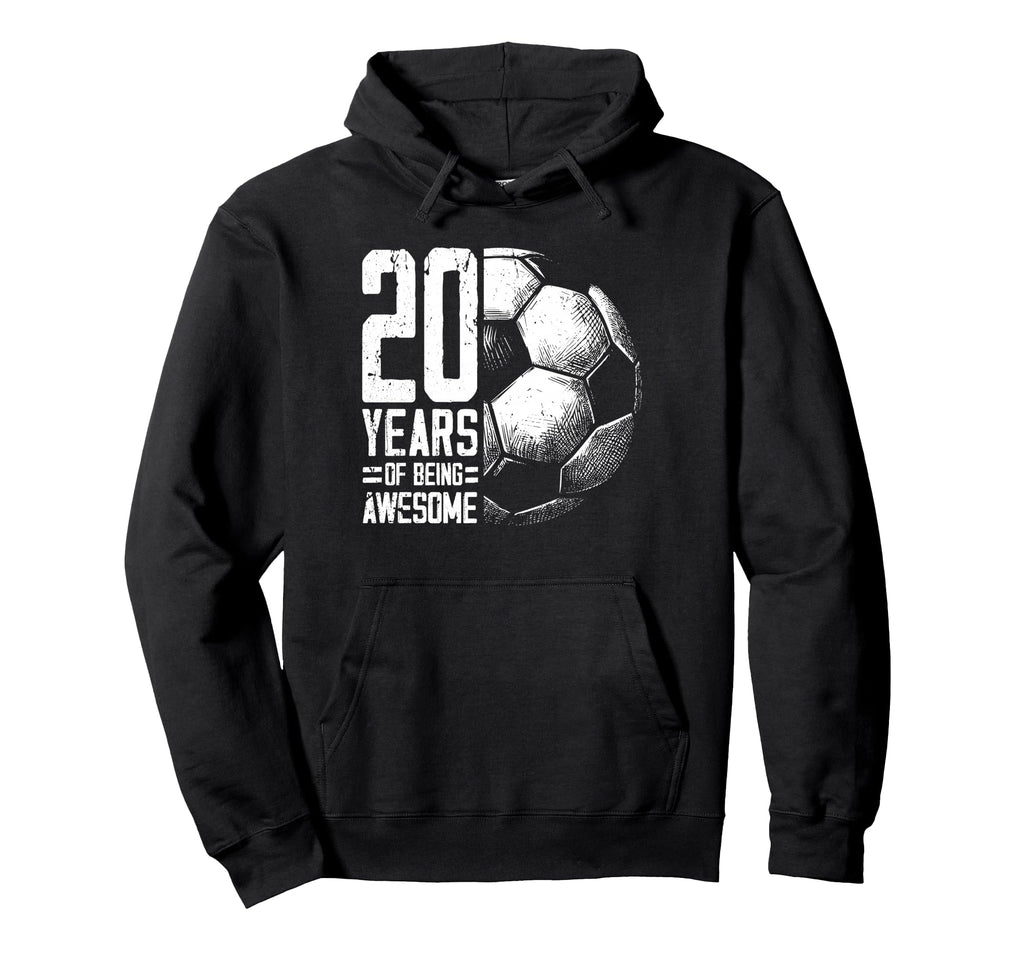 20Th Birthday Soccer Player Football Hoodie - Aesthetic Graphic for Adults