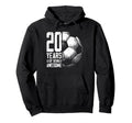 20Th Birthday Soccer Player Football Hoodie - Aesthetic Graphic for Adults