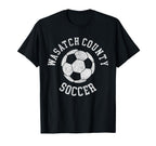 Wasatch County Soccer Distressed T-Shirt - Casual Everyday Wear for Adults