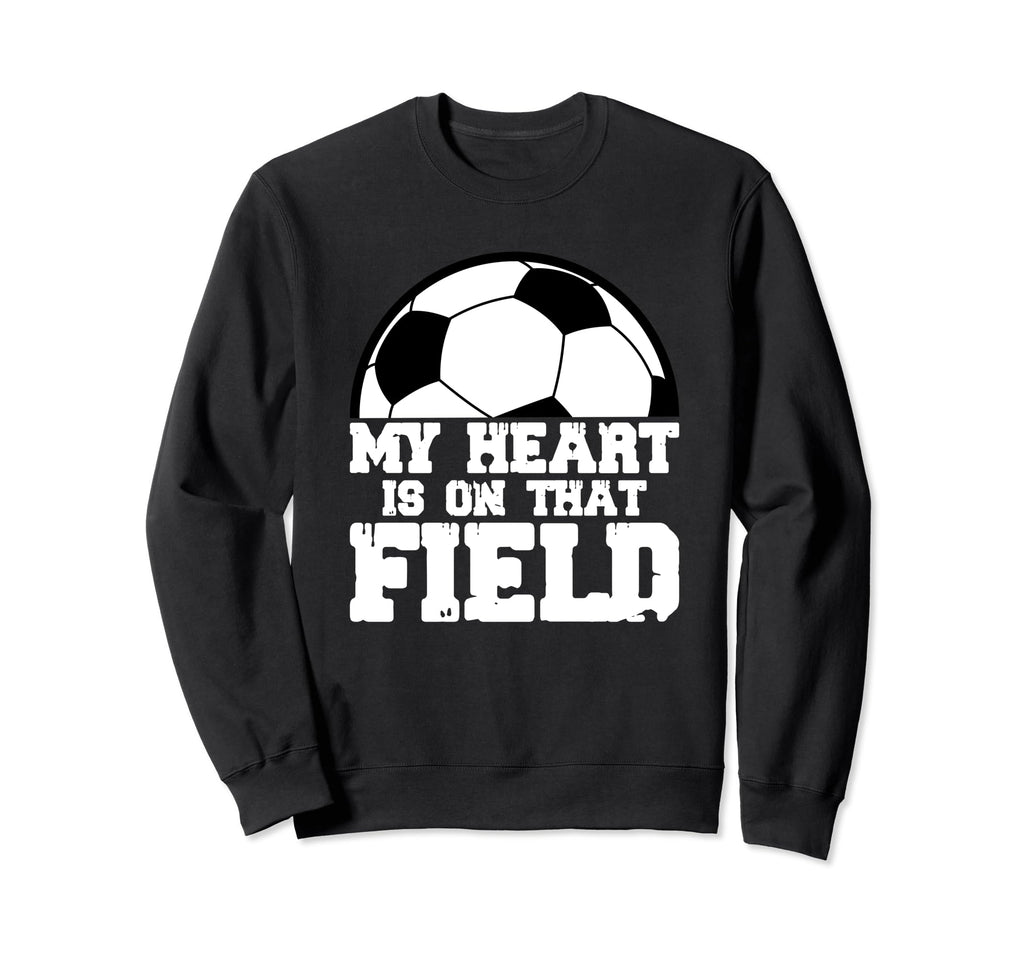 My Heart Is That Field Soccer Mom Sweatshirt - Minimalist Print Unisex