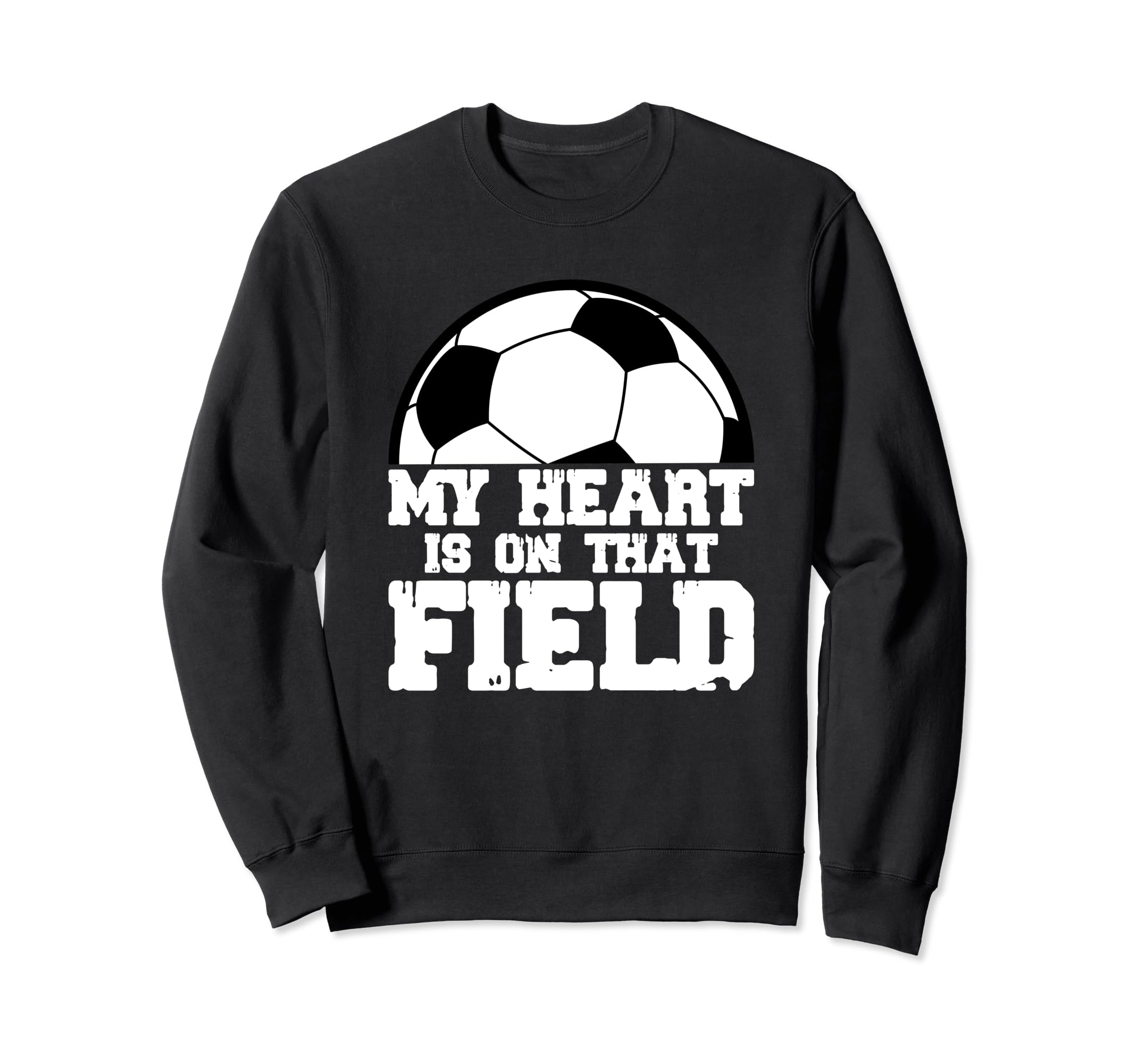 My Heart Is That Field Soccer Mom Sweatshirt - Minimalist Print Unisex