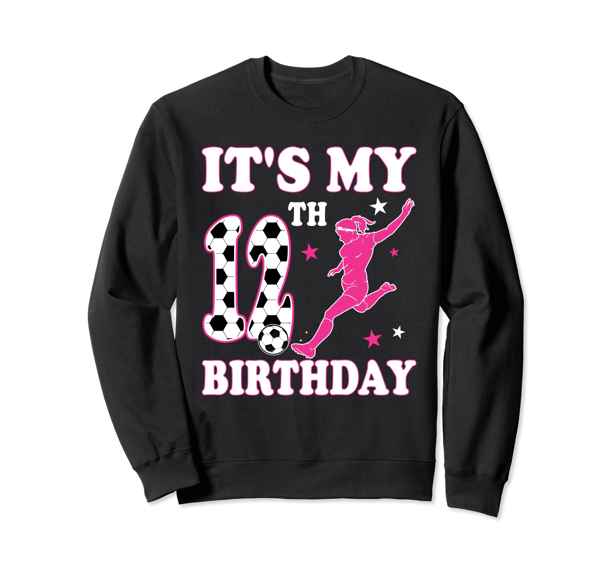 12Th Birthday Soccer Themed 12 Year Sweatshirt - Custom Art Print Unisex