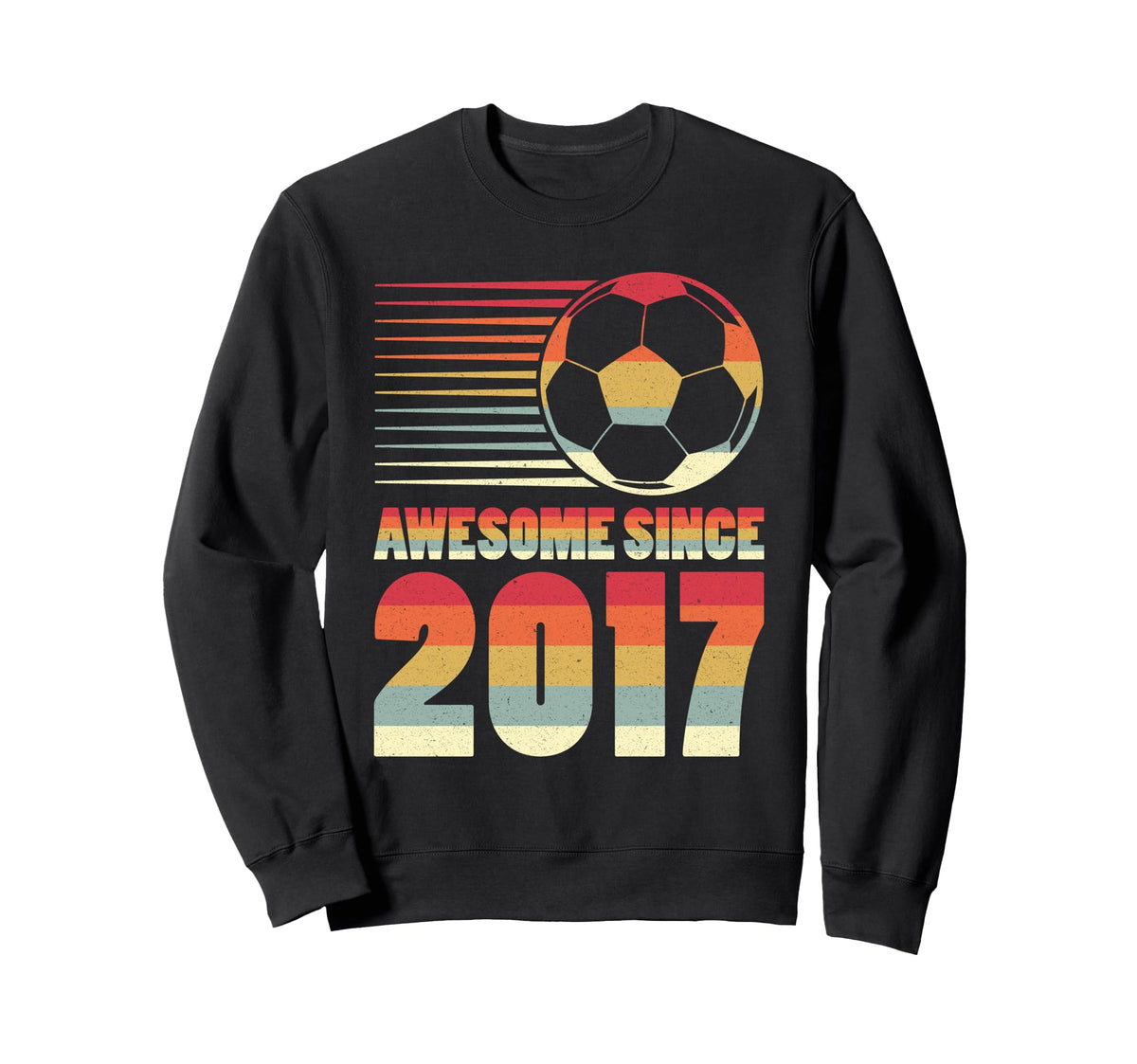 Awesome Since 2017 Soccer 9Th Sweatshirt - Minimalist Print Unisex