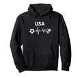 Usa 2026 United States Flag Soccer Ball Hoodie - Streetwear Style Unisex