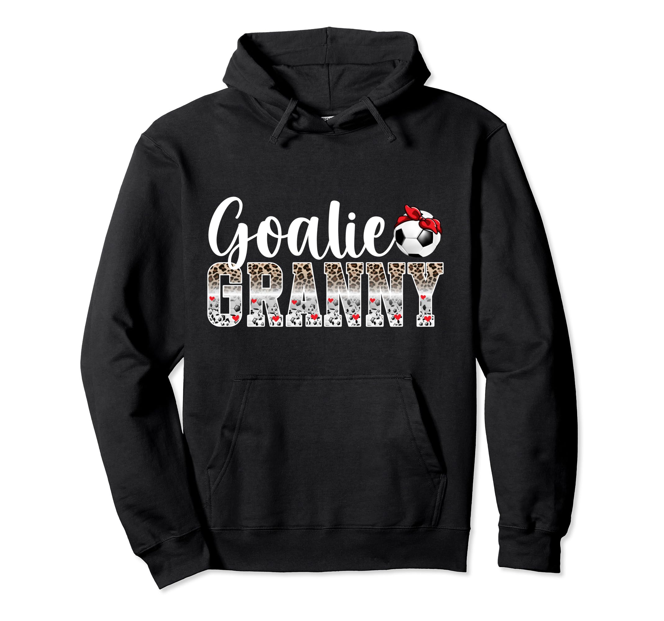 Soccer Goalie Granny Leopard Soccer Hoodie - Minimalist Print Men Women