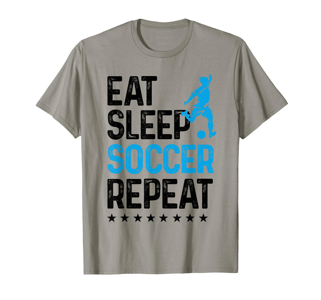 Eat Sleep Soccer Repeat Sport Player T-Shirt - Unique Graphic Unisex