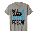 Eat Sleep Soccer Repeat Sport Player T-Shirt - Unique Graphic Unisex