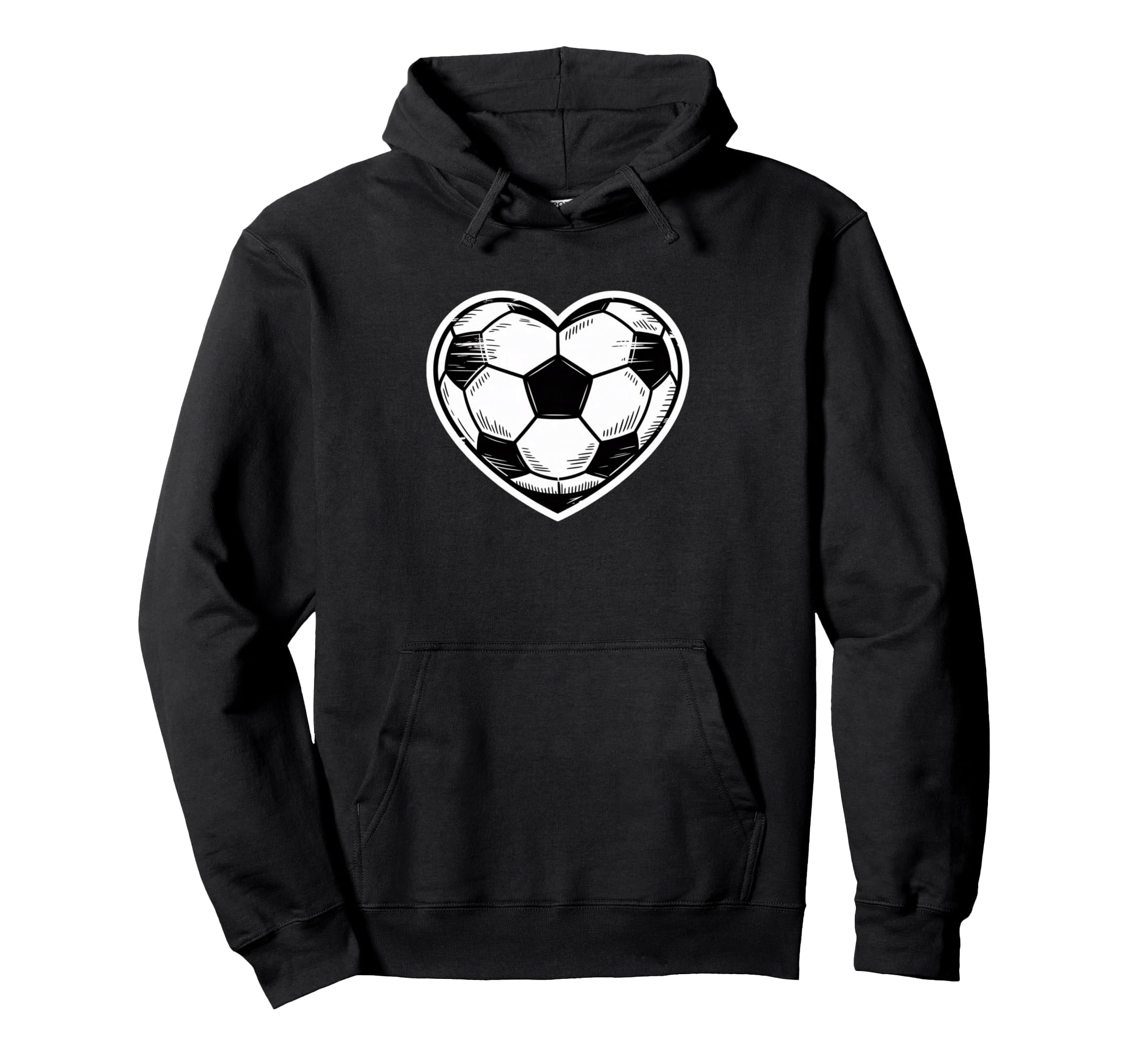 Soccer Heart Player Fan Valentines Day Hoodie - Novelty Apparel Unisex