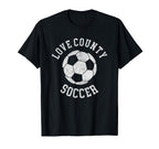 Love County Soccer Distressed 90S T-Shirt - Casual Everyday Wear Men Women