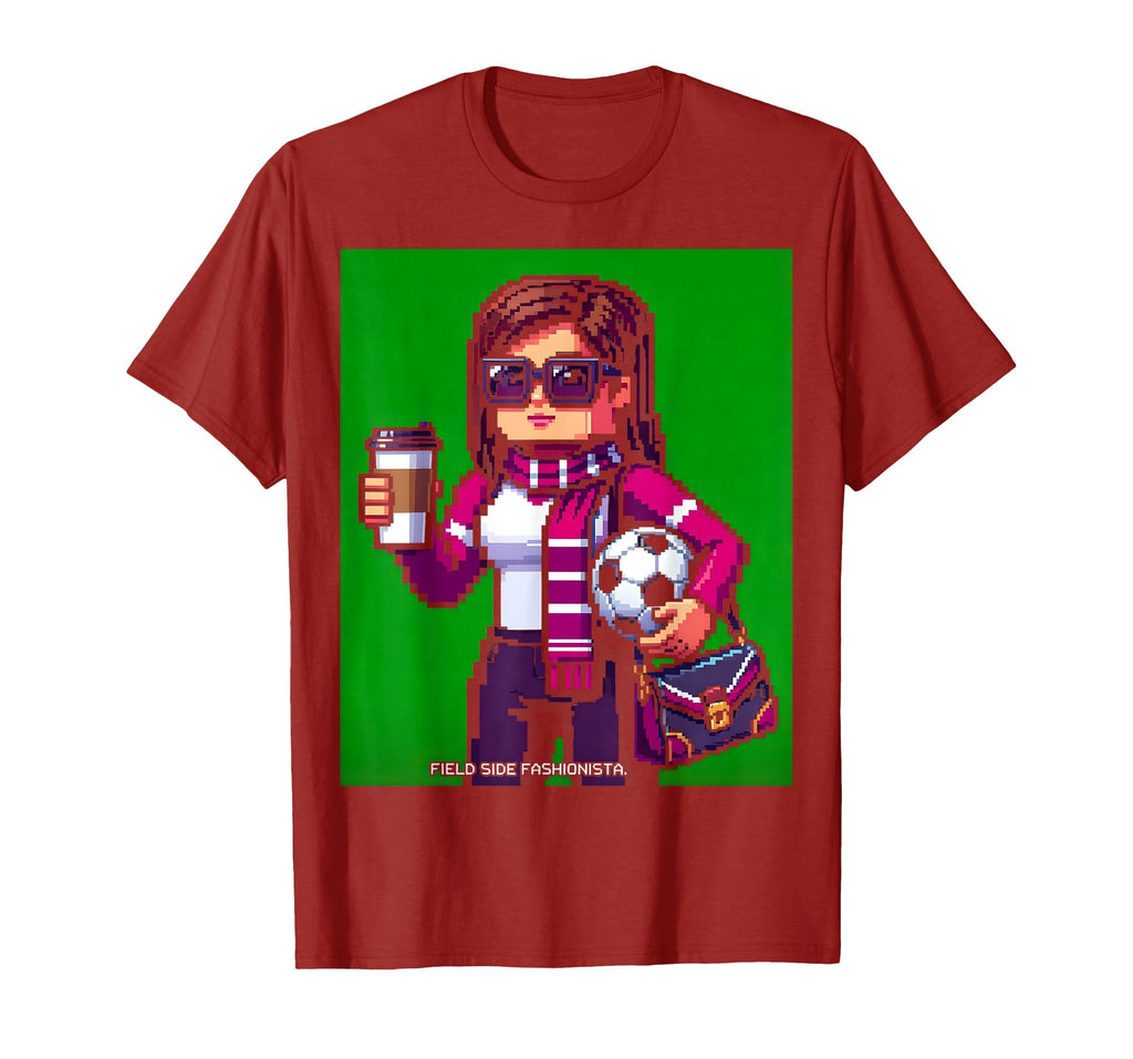 Field Side Fashionista Soccer Mom T-Shirt - Trendy Graphic Unisex