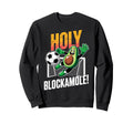 Holy Blockamole Avocado Soccer Sweatshirt - Minimalist Print Unisex
