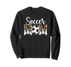 Soccer Mom Soccer Player Mama Leopard Sweatshirt - Graphic Print Unisex